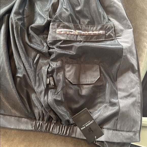 London Fog Men's Iron Gray Lightweight Zip Front Golf Jacket Size L NEW - Picture 12 of 16